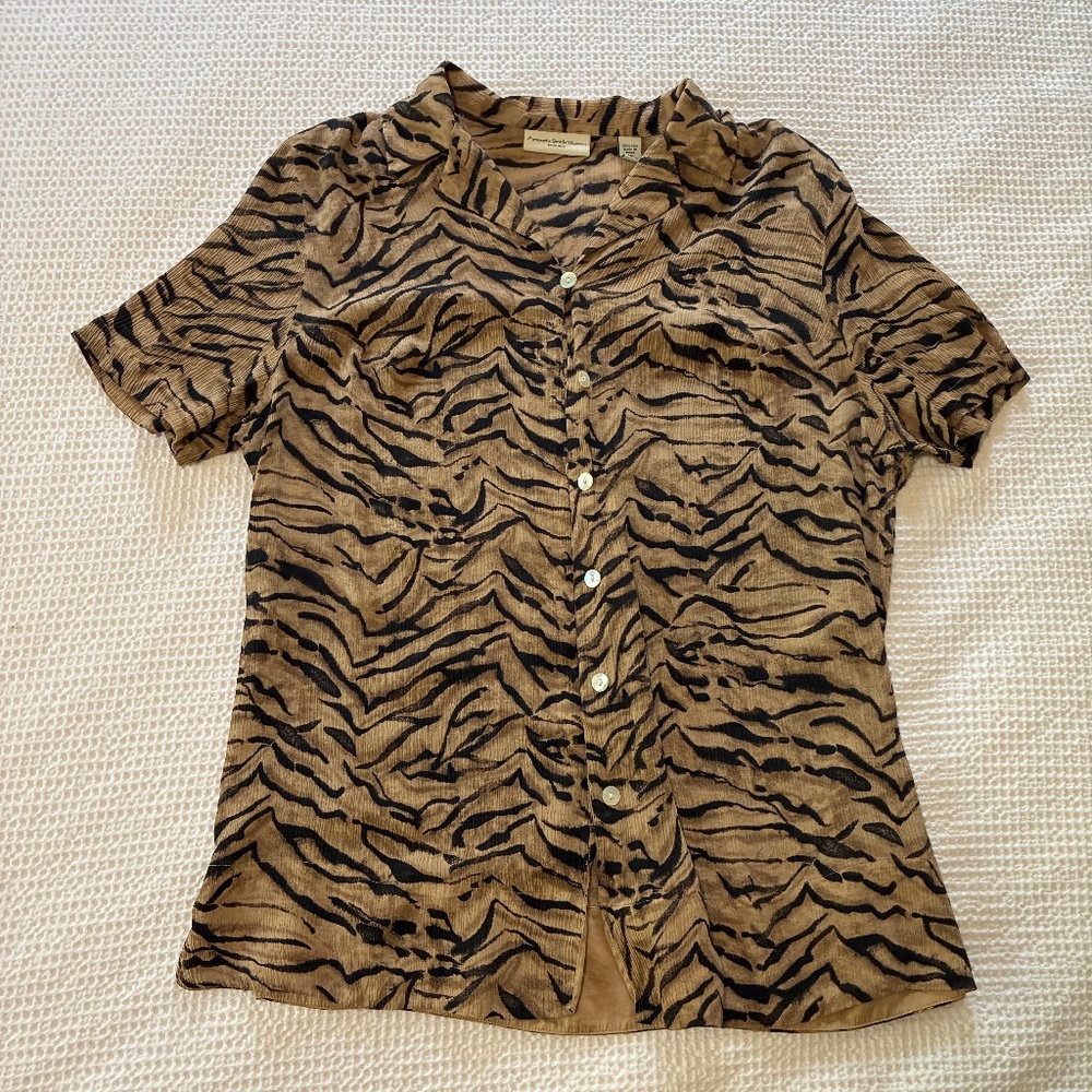 Vintage Tiger Stripe Button Down